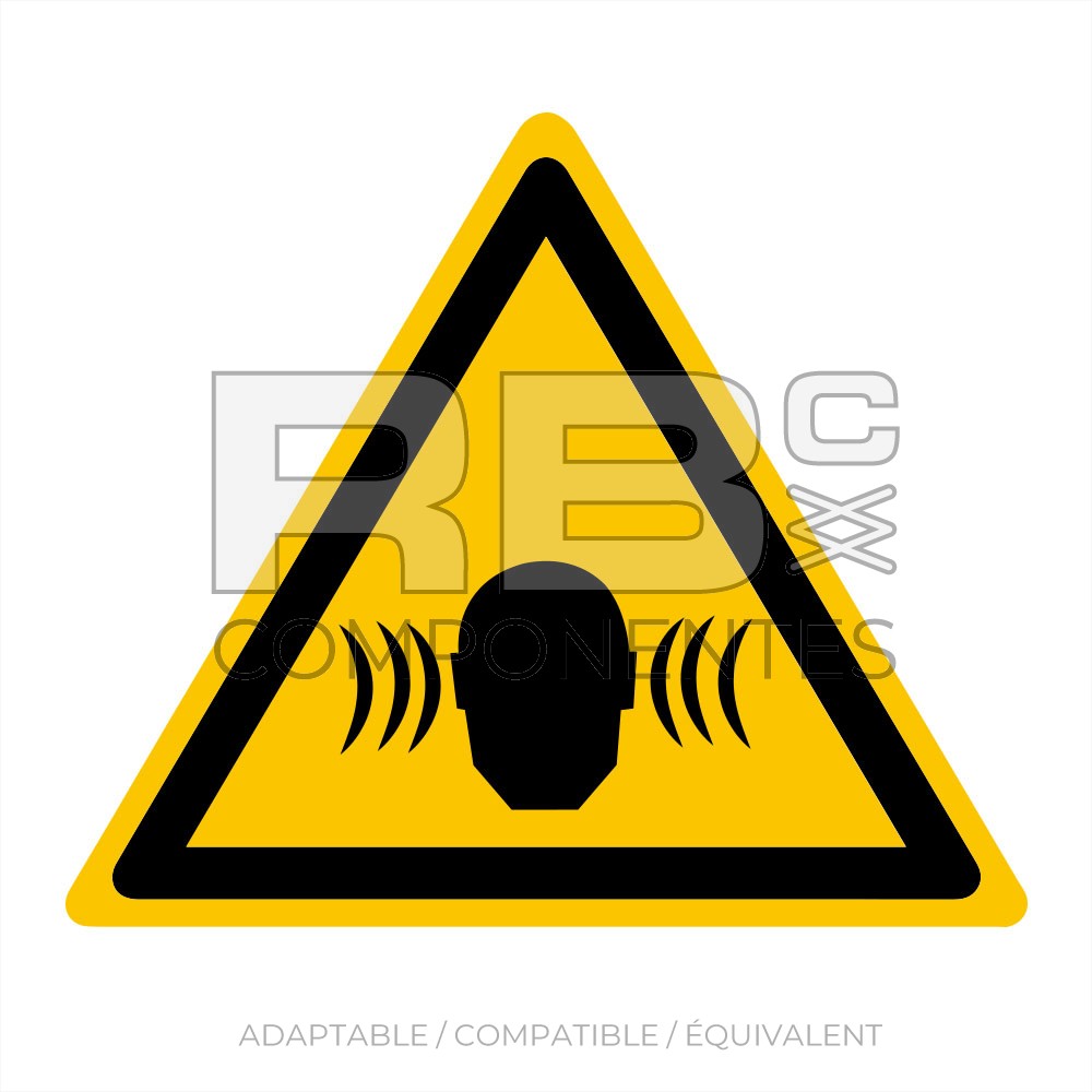 AUTOCOLLANT ISO 7010 - DANGER BRUIT FORT