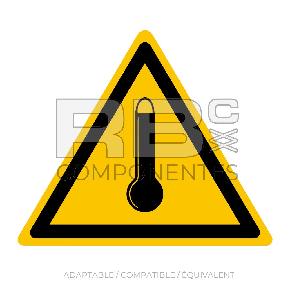 AUTOCOLLANT ISO 7010 - DANGER HAUTE TEMPERATURE