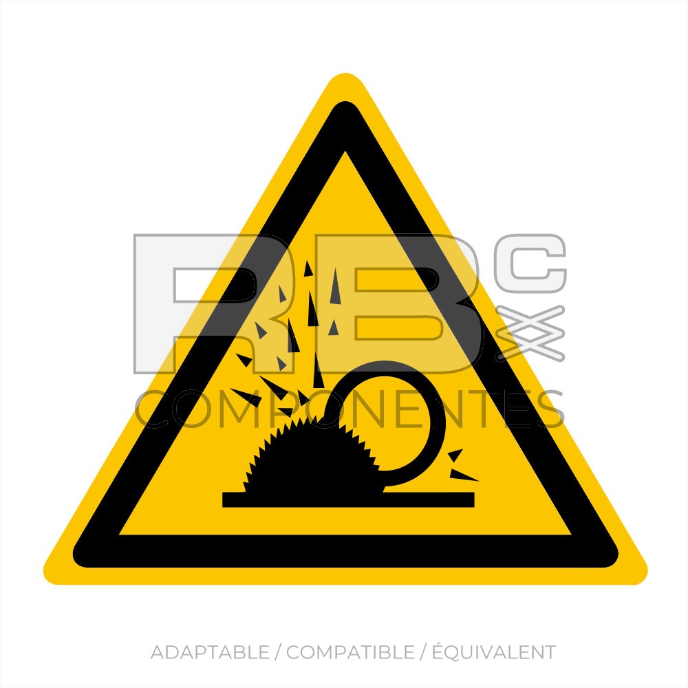 AUTOCOLLANT ISO 7010 DANGER, PROJECTION COPEAUX