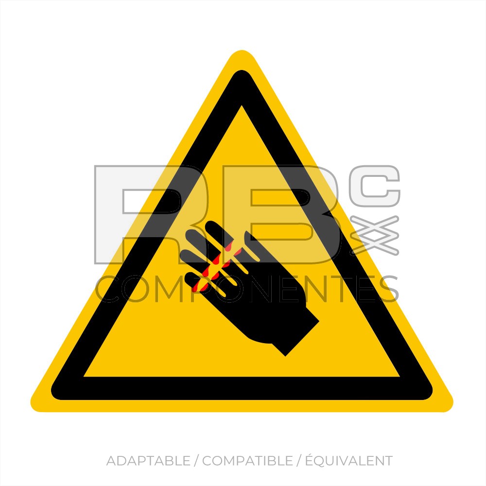 AUTOCOLLANT ISO 7010 - DANGER RISQUE MAINS