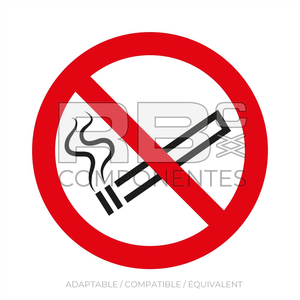 AUTOCOLLANT ISO 7010 - INTERDICTION DE FUMER