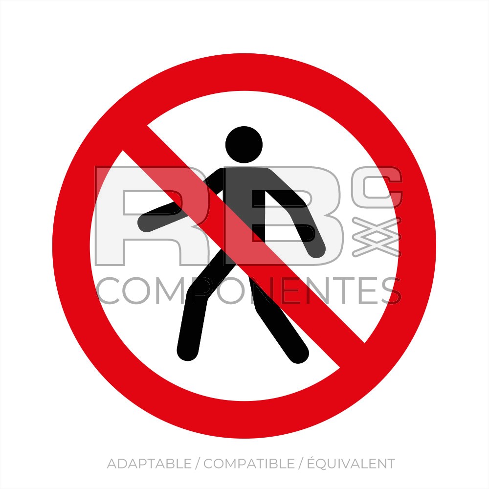 AUTOCOLLANT ISO 7010 - INTERDICTION D'ACCESS
