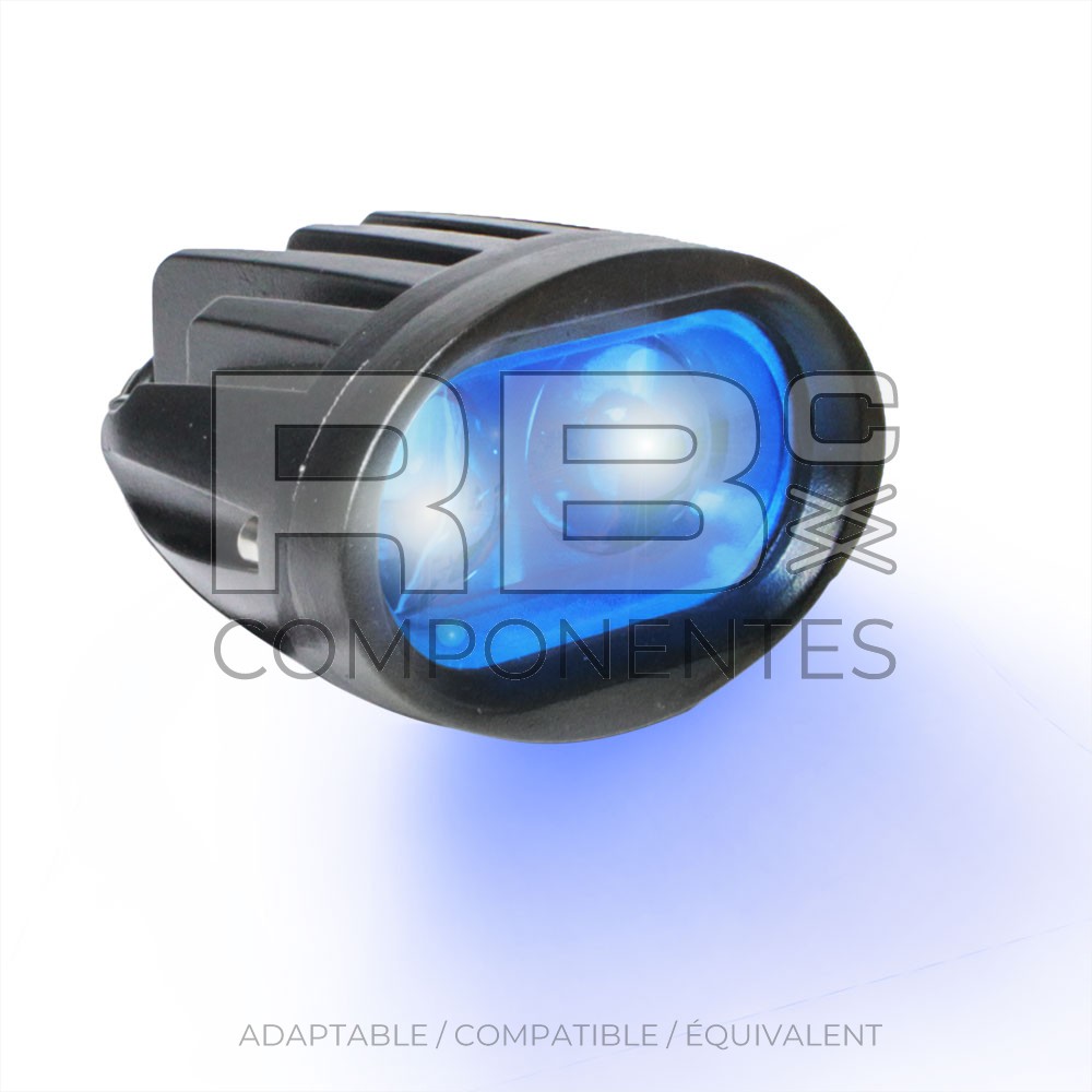 PHARE DE SÉCURITÉ BLUE LED 2x5W - IP67 - 10V-80V