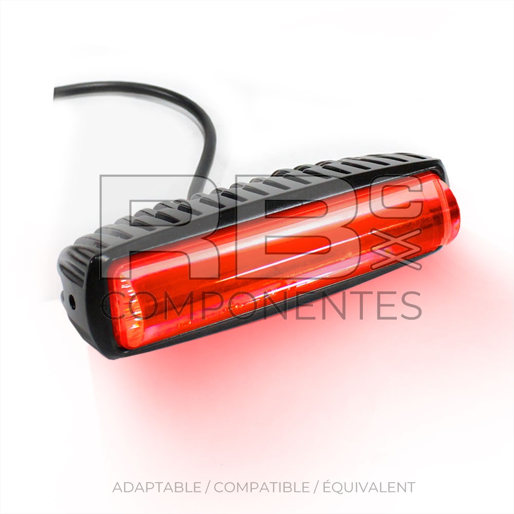 FEU LATERAL, ROUGE, 6x3W LED 10-80V