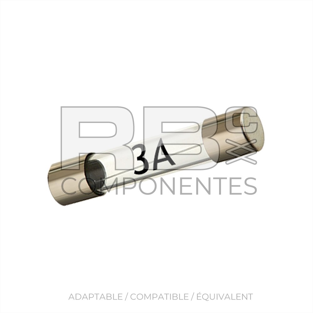 FUSIBLE DE VERRE DE 3 AMP 32 MM