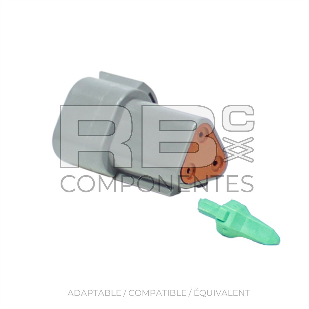 CONECTOR + ACOPLE DEUTCH 3 VIAS