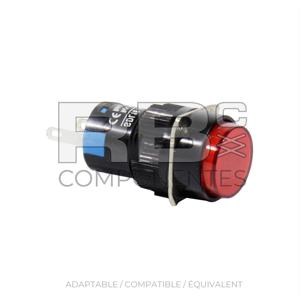 VOYANT ROUGE 12/24V. POUR POSTE DE COMMANDES.