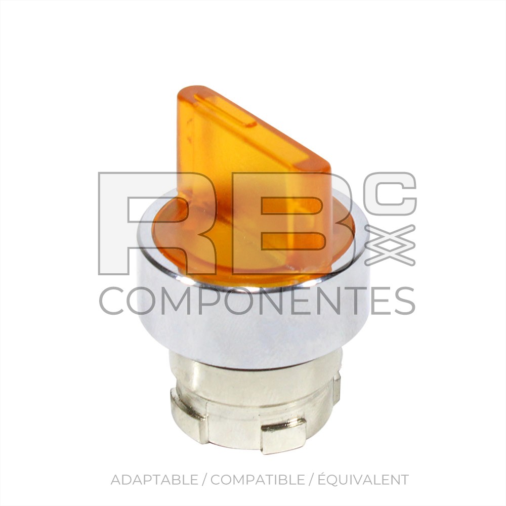 SELECTOR 3 POS. FIJAS AMBAR ILUMINADO CON RESISTENCIA 230V