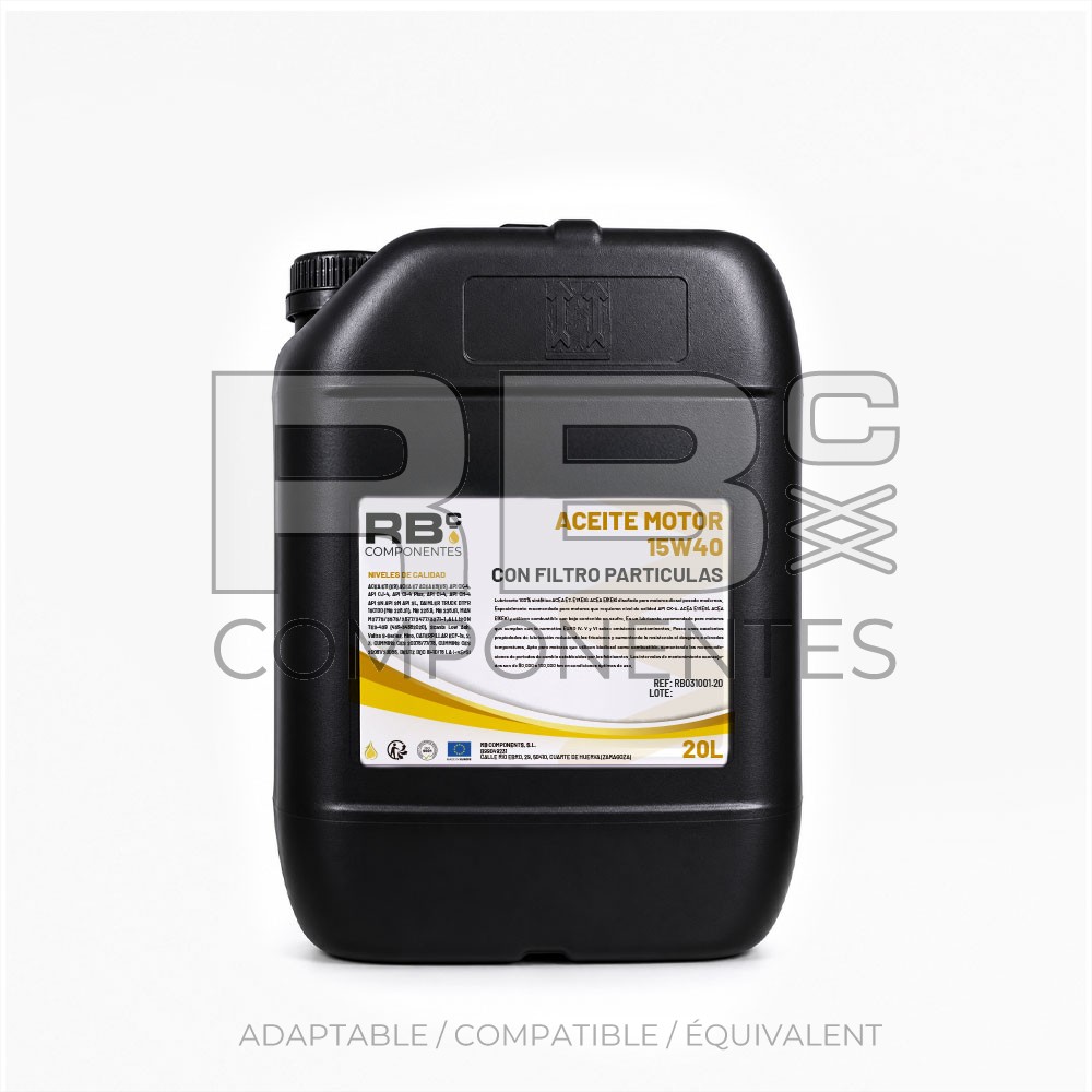 ACEITE MOTOR 15W40 - CON FILTRO PARTICULAS 20L