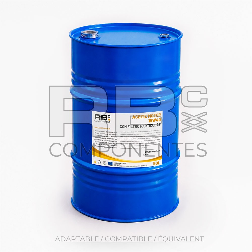 ACEITE MOTOR 15W40 - CON FILTRO PARTICULAS 50L