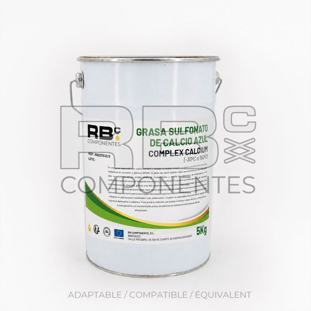 GRASA SULFONATO DE CALCIO AZUL 5KGCOMPLEX CALCIUM (-30ºC a 150ºC)