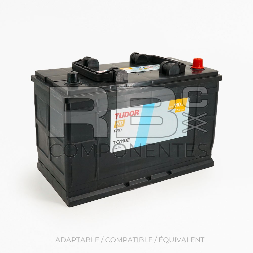 BATTERIE DÉMARR TUDOR STANDARD 110AH 349x175x235