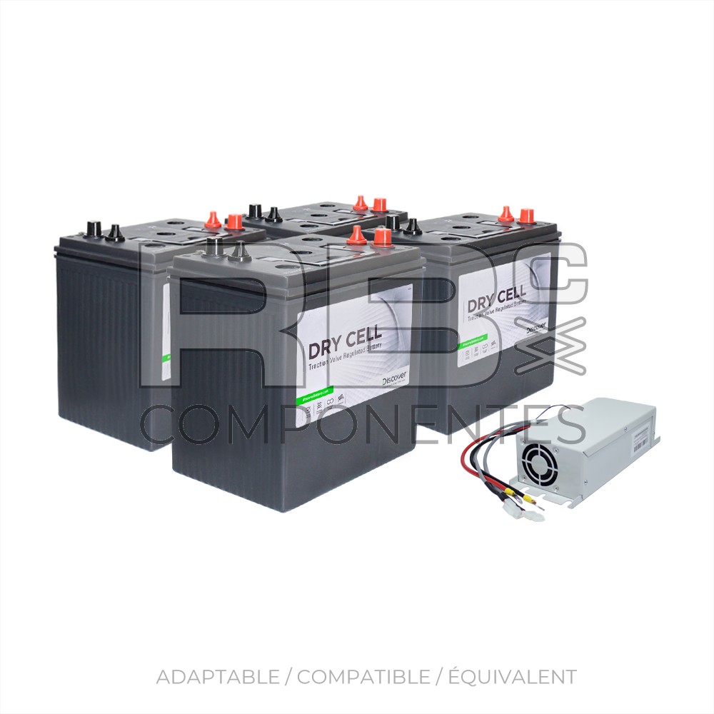 KIT BATTERIE 4X RB052006.DIS + CHARGEU RB001003.V4