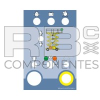 AUTOCOLLANT  DU PUPITRE INFERIEUR SDX (BLEU)