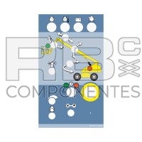 AUTOCOLLANT DU  PUPITRE INFÉRIEUR ARTICUL. (BLEU)