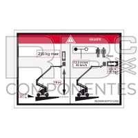 AUTOCOLLANT HAUTEUR PLANCHER+CHARGE POUR20PX (AD)