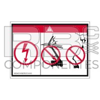 AUTOCOLLANT DANGER D'ÉLECTROCUTION POUR ARTICULÉES
