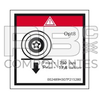 AUTOCOLLANT CHARGE SUR ROUE POUR OPT.8
