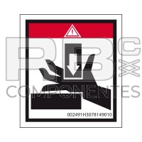 AUTOCOLLANT DANGER D'ÉCRASEMENT-CISEAUX