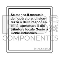 AUTOCOLLANT COMPATIBLE REF. GE 28176 (ITALIEN)