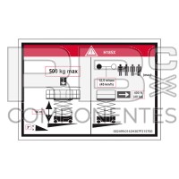 AUTOCOLLANT HAUTEUR PLANCHER+CHARGE POUR H18SX