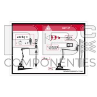 AUTOCOLLANT HAUTEUR PLANCHER+CHARGE POUR 15IP