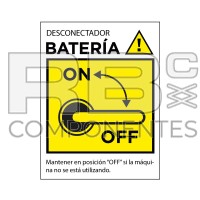 AUTOCOLLANT COUPE-BATTERIE (ESPAGNOL)