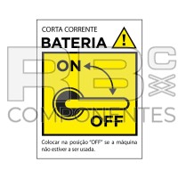 AUTOCOLLANT COUPE-BATTERIE (PORTUGAIS)
