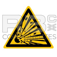 AUTOCOLLANT ISO 7010 - MATIERES EXPLOSIVES