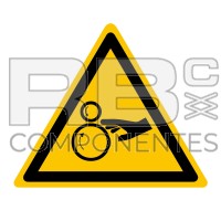 AUTOCOLLANT ISO 7010 - RISQUE ECRASEMENT MAINS
