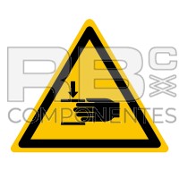 AUTOCOLLANT ISO 7010 - DANGER ECRASEMENT MAINS