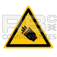 AUTOCOLLANT ISO 7010 - DANGER RISQUE MAINS