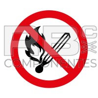 AUTOCOLLANT ISO 7010 - INTERDIT DE FAIRE DU FEU