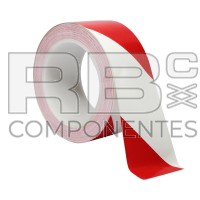 RUBAN ADHÉSIF ROUGE ET BLANC.