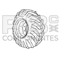 ROUE  ADAPTABLE JL 0253088, LH, 12-16.5 PR12