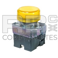 VOYANT JAUNE AVEC SUPPORT ZB2 +  AMPOULE 12V. + BL
