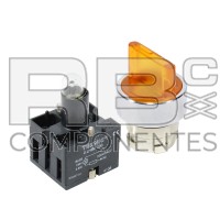 SELECTOR 2 POS.FIJAS AMBAR ILUMINADO CON RESISTENC