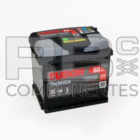 BATTERIE DÉMARRAGE TUDOR TECHNICA 50AH 207x175x190