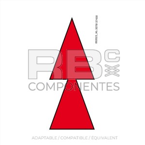 AUTOCOLLANT INDIQUANT LA DIRECTION, COULEUR ROUGE.