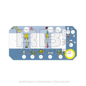 AUTOCOLLANT PUPITRE HAUT POUR 21TX,23TPX,25TPX