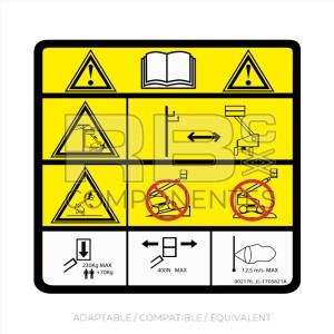 AUTRES AUTOCOLLANTS D'INFORMATIONS HABITUELLES POU