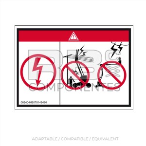 AUTOCOLLANT DANGER ELECTROCUTION