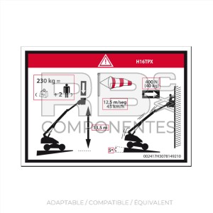AUTOCOLLANT HAUTEUR PLANCHER+CHARGE