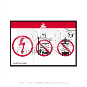 AUTOCOLLANT DANGER ELECTROCUTION-CISEAUX
