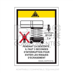 AUTOCOLLANT TEMPS D'ARRÊT POUR H12