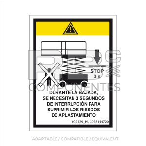 AUTOCOLLANT POUR REF 307P21615A