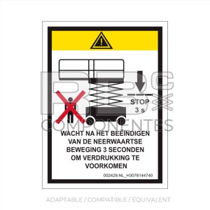 AUTOCOLLANT TEMPS DE DESCENTE 3 SEC (HOLLAND)