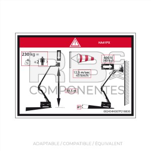 AUTOCOLLANT HAUTEUR PLANCHER+CHARGE POUR 41PX