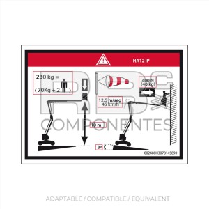 AUTOCOLLANT HAUTEUR PLANCHER+CHARGE