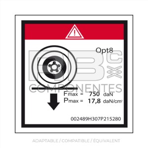 AUTOCOLLANT CHARGE SUR ROUE POUR OPT.8